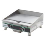 Winco Plancha eléctrica de grado comercial, 24"