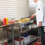 Winco Plancha eléctrica de grado comercial, 24"