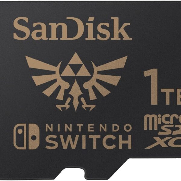 SanDisk Tarjeta microSDXC 1 TB con Licencia para Nintendo Switch SDSQXAO-1T00-GN6ZN Clase 10 Negro