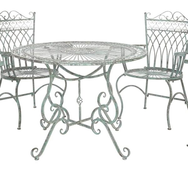 Juego de Comedor Bistró SAFAVIEH Thessaly PAT5003D 5 Piezas Hierro Verde Oscuro Antiguo
