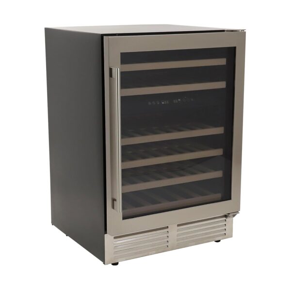 DUURA Elite Wine Cooler Designer Series Refrigerador de bebidas de doble zona, capacidad de 46 botellas con 6 estantes e