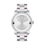 Reloj Movado Bold para Mujer Modelo 3600881 Caja de Acero Inoxidable 36.3 Milímetros Correa de Cerámica Bicolor Cristal