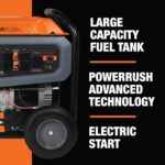 Generador Portátil Generac GP6500E 7713 de Gasolina 6500 Vatios Arranque Eléctrico Tecnología PowerRush y COsense