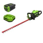 Cortasetos Inalámbrico Greenworks HT60L211 60V 26 Pulgadas Motor Sin Escobillas Batería 2.0Ah y Cargador Incluidos