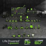 Cortasetos Inalámbrico Greenworks HT60L211 60V 26 Pulgadas Motor Sin Escobillas Batería 2.0Ah y Cargador Incluidos