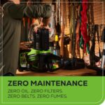 Cortasetos Inalámbrico Greenworks HT60L211 60V 26 Pulgadas Motor Sin Escobillas Batería 2.0Ah y Cargador Incluidos