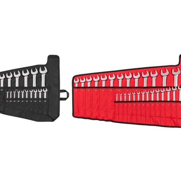 TEKTON WCB94303 - Juego de llaves combinadas con fundas, 46 piezas (1/4 - 1-1/4 pulgadas, 6 - 32 mm)