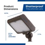 Luz de Inundación LED para Exteriores Feit Electric S7CSFL/850/BZ/4 30W 3500 Lúmenes 5000K Bronce Cabezal Ajustable Paqu