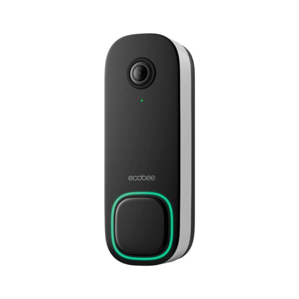 ecobee Timbre de video inteligente con cámara (con cable) - con cámara HD líder en la industria, seguridad inteligente,