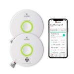 Kidde Detector de humo inteligente y aire interior, monitor de calidad, WiFi, dispositivo compatible con Alexa, cableado