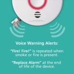 Kidde Detector de humo inteligente y aire interior, monitor de calidad, WiFi, dispositivo compatible con Alexa, cableado