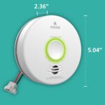Kidde Detector de humo inteligente y aire interior, monitor de calidad, WiFi, dispositivo compatible con Alexa, cableado