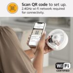 Kidde Detector de humo inteligente y aire interior, monitor de calidad, WiFi, dispositivo compatible con Alexa, cableado