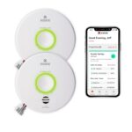 Kidde Detector de humo inteligente, WiFi, dispositivo compatible con Alexa, cableado con respaldo de batería, alertas de
