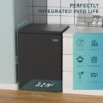 EUHOMY congelador de pecho de 3.5 pies cúbicos con cesta extraíble, pequeño congelador profundo ajustable con 7 termosta