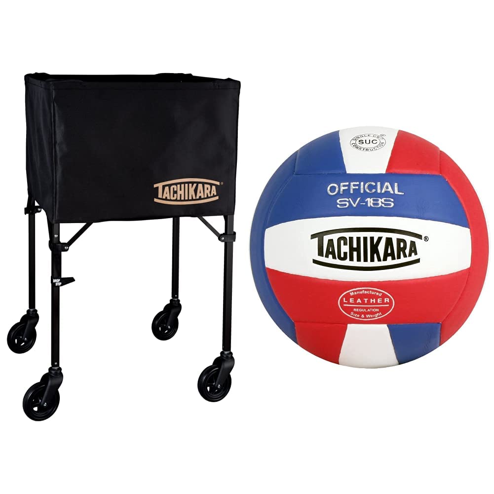 Carrito para balones de voleibol Tachikara DS1 plegable con ruedas y estructura reforzada