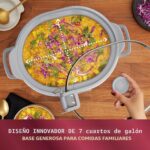 Crockpot olla de cocción lenta programable de 7 cuartos de galón portátil con Sous Vide, acero inoxidable