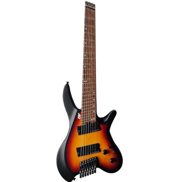 IYV-ISHLFF7-550 Guitarra Eléctrica Sin Cabeza de 7 Cuerdas, Sunburst
