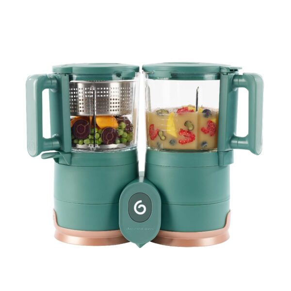 Procesador de Alimentos para Bebé Babymoov Duo Meal Glass A001132_US Vaporizador de Vidrio Integrado Cesta de Acero Inox