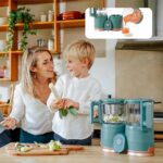 Procesador de Alimentos para Bebé Babymoov Duo Meal Glass A001132_US Vaporizador de Vidrio Integrado Cesta de Acero Inox