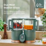 Procesador de Alimentos para Bebé Babymoov Duo Meal Glass A001132_US Vaporizador de Vidrio Integrado Cesta de Acero Inox