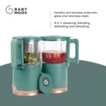 Procesador de Alimentos para Bebé Babymoov Duo Meal Glass A001132_US Vaporizador de Vidrio Integrado Cesta de Acero Inox