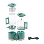 Procesador de Alimentos para Bebé Babymoov Duo Meal Glass A001132_US Vaporizador de Vidrio Integrado Cesta de Acero Inox