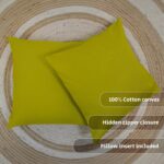 Silla Hamaca Calloway Mills Parakeet 11047HCSET Verde con Juego de 2 Almohadas 24x24 pulgadas Barra de Madera de Pino 44