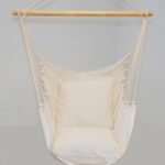 Hamaca Calloway Mills 11045HCSET Ivory Cloud con 2 Almohadas 24x24 Pulgadas Algodón 100%