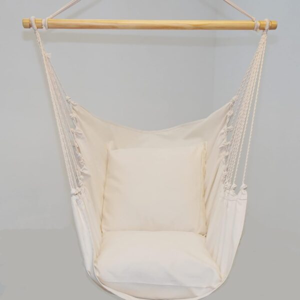 Hamaca Calloway Mills 11045HCSET Ivory Cloud con 2 Almohadas 24x24 Pulgadas Algodón 100%