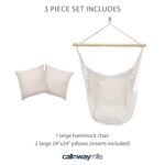 Hamaca Calloway Mills 11045HCSET Ivory Cloud con 2 Almohadas 24x24 Pulgadas Algodón 100%