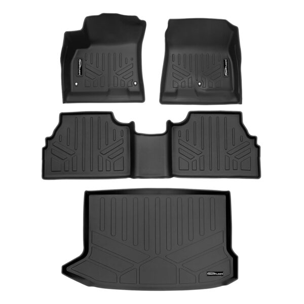 Tapete Delantero SMARTLINER SA0689 B0689 D0371 para Hyundai Kona Electric Todo Clima Color Negro