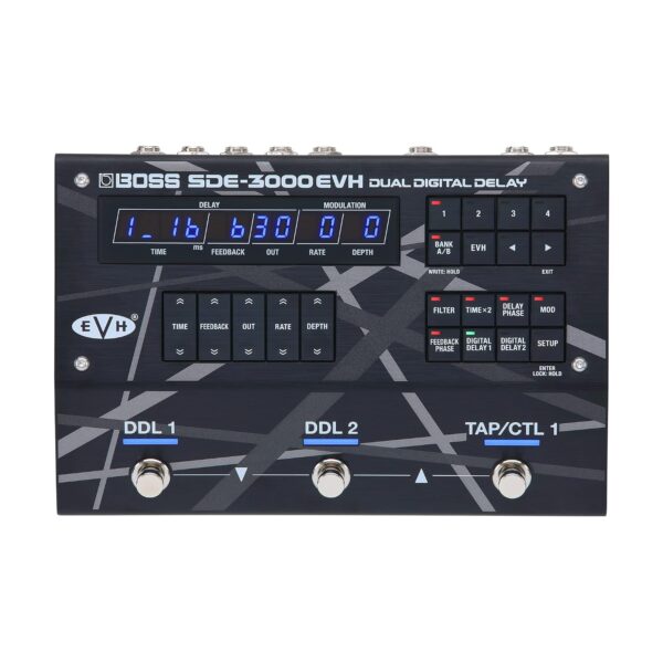 BOSS SDE-3000EVH Edición Especial Eddie Van Halen Pedal de Retraso Digital Dual | 8 auténticos ajustes preestablecidos E