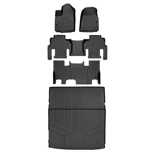 Juego de Tapetes SMARTLINER 3 Filas y Carga Modelo SA0573 B0589 C0589 D0580 para Jeep Grand Wagoneer 2022 2025 Todo Clim