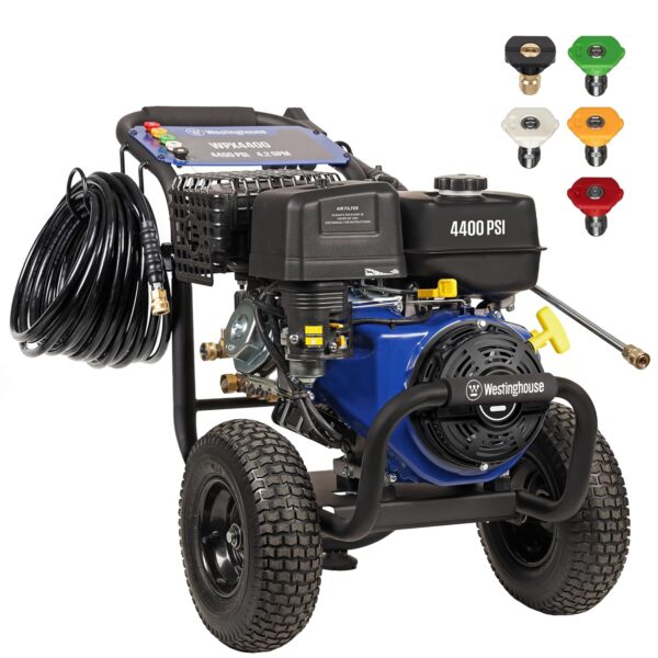 Lavadora a Presión de Gas Westinghouse WPX4400 4400 PSI 4.2 GPM Motor 420cc Color Negro