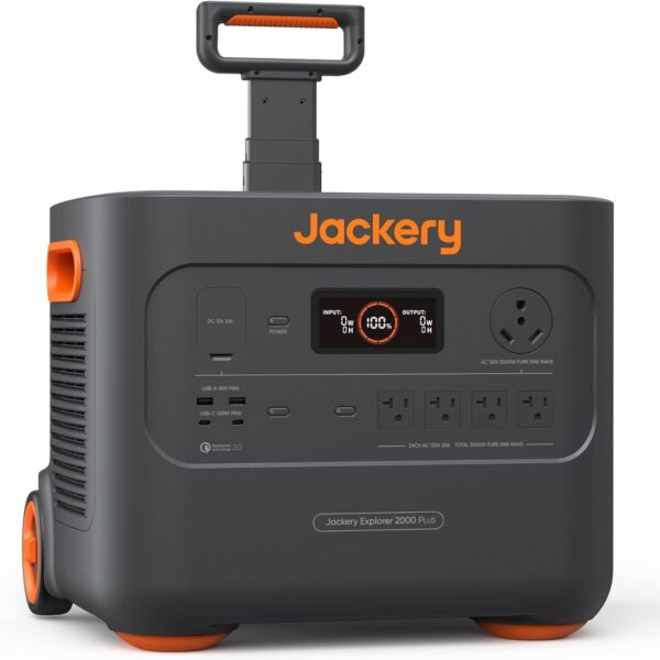Estación de Energía Portátil Jackery Explorer 2000 Plus JE-2000C Batería LiFePO4 2042.8 Wh Salida 3000 W Expandible a 24