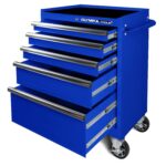 Olympia Tools Cofre de herramientas de 5 cajones, gabinete de almacenamiento de herramientas de metal rodante de 27 pulg