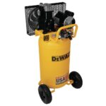 DEWALT Compresor de aire vertical de 25 galones, portátil, lubricación con aceite, transmisión por correa, 200 PSI máx.,