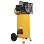 DEWALT Compresor de aire vertical de 25 galones, portátil, lubricación con aceite, transmisión por correa, 200 PSI máx.,