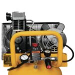 DEWALT Compresor de aire vertical de 25 galones, portátil, lubricación con aceite, transmisión por correa, 200 PSI máx.,