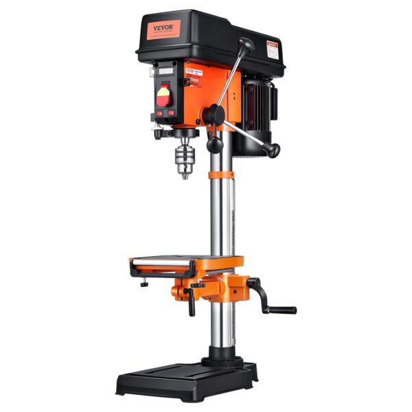 VEVOR Taladro de mesa de 12 pulgadas, 5 amperios y 120 V, prensa de banco de hierro fundido de velocidad variable, dista