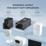 Inversor Cargador Renogy REGO 3000W Onda Sinusoidal Pura 12V DC a 120V AC Bluetooth Pantalla LCD