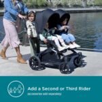 Contours Element Side by-Side - Cochecito convertible para niños pequeños y bebés, individual a doble, opciones de asien