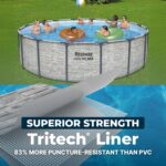 Piscina Bestway Steel Pro MAX Modelo 5619HE Redonda con Revestimiento de Piedra 192 x 192 x 48 Pulgadas
