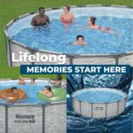 Piscina Bestway Steel Pro MAX Modelo 5619HE Redonda con Revestimiento de Piedra 192 x 192 x 48 Pulgadas