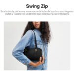 Bolsa Coach Cremallera Swing para Mujer CM565 B4 BK Cuero Negro