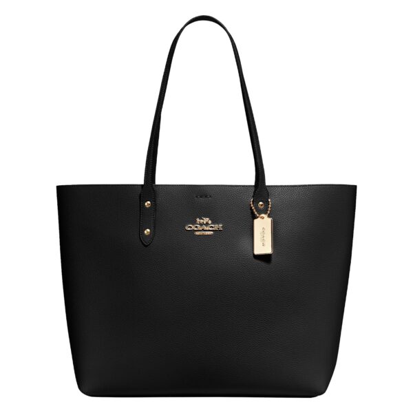 Bolso Coach Town CP564 Cuero de Guijarro Pulido Negro
