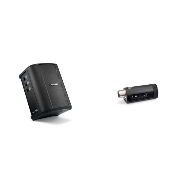 Bocina Bluetooth Bose S1 Pro+ Sistema PA Portátil con Transmisor Inalámbrico XLR de Micrófono Línea Negro