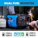 Generador Inversor Pulsar PGDA70BiSCO Combustible Dual 7250 Vatios Azul