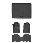 Tapetes Husky Liners Weatherbeater Ford Bronco 4 Puertas 2021 2023 Delantera y 2da Fila con Forro de Carga Negro 4 Pieza